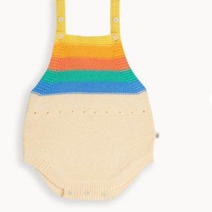 The Bonnie Mob Bubble - Rainbow Rainbow Stripe Romper 6-12 Months NWOT